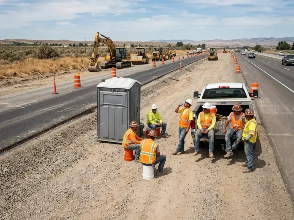 highway-road-construction-crew-007 — frequently asked questions, Porta Potty and Restroom Rentals in Santa Clara, OR